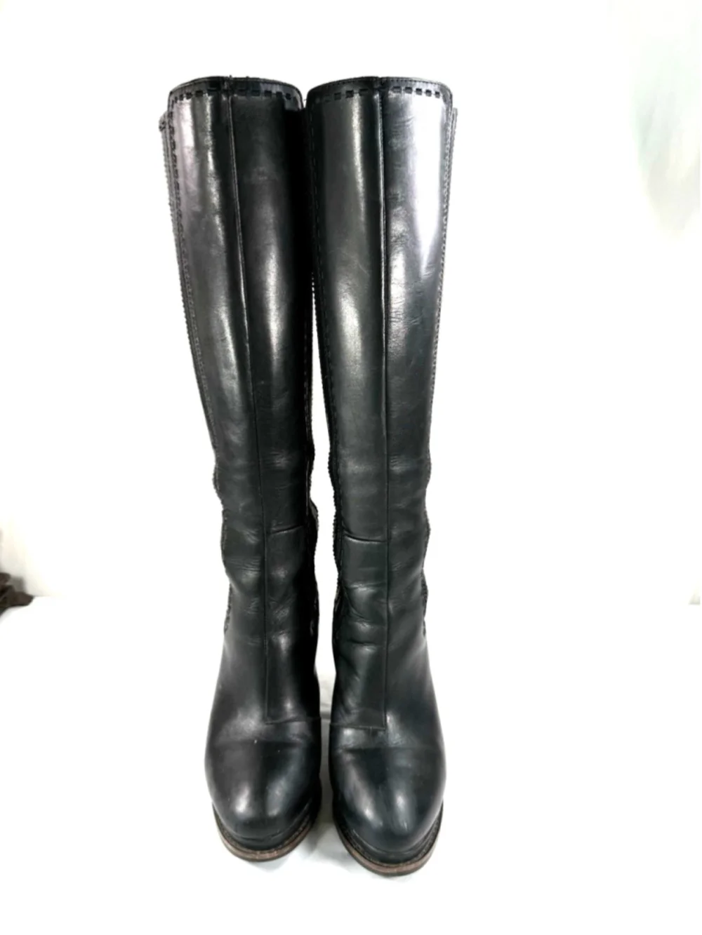 Ariat Ryman knee-high wedge boots SIZE 6.5 B Black Leather